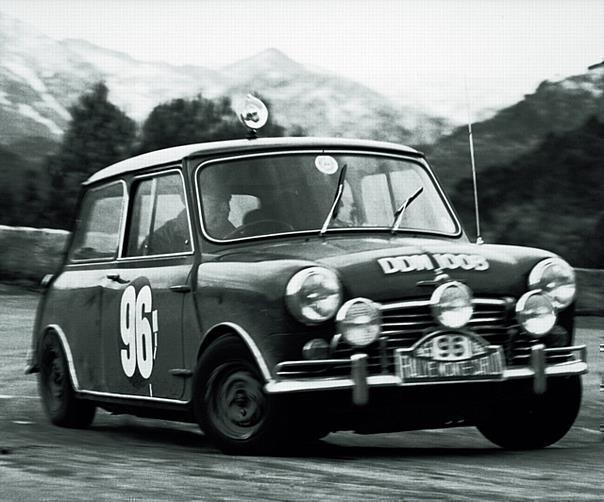 Mini Cooper bei der Rallye Monte Carlo 1965 